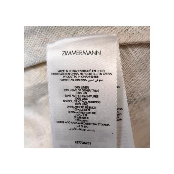 Zimmermann The Illuminate Peplum Mini Dress in Peach Hydrangea AU 2 US 8 - Picture 10 of 10